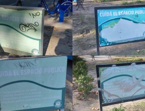 Escobar y el culto al cartel municipal, legible o ilegible
